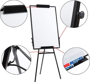 WYCTIN Flipchart 60 x 90 cm, höhenverstellbar Staffelei Stiftablage
