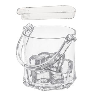 1x Kadum Eisbehälter Eiskübel aus Polycarbonat bruchfest und kratzfest in Echtglasoptik 2 Liter