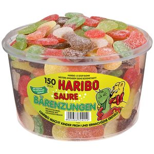 Haribo saure Bärenzungen saure Fruchtgummis in Bärenform 1350g