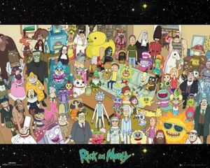 Rick and Morty Poster Charaktere 50 x 40 cm