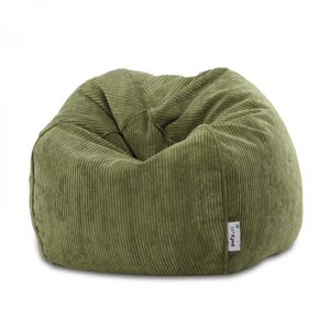 Pouffe Sack Kordsamt Sessel - Weich und Bequem – Modern – Farbe: SZ20 Grün