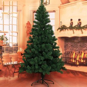Weihnachtsbaum 150cm  (Ø ca. 91cm) mit ca. 450 Spitzen Künstlicher Tannenbaum inkl. Ständer Kunstbaum Christbaum PVC Tanne  Weihnacht Deko  Rot Beeren Echt Kiefernzapfen