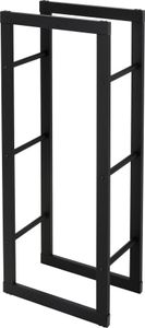 ML-Design Kaminholzregal aus Metall, 40x100 cm, Schwarz, Innen/Außen, Brennholzregal Holzaufbewahrung aus beschichteter Stahl ML-Design Kaminholzregal aus Metall, 40x100 cm, Schwarz, Innen/Außen, Brennholzregal Holzaufbewahrung aus beschichteter Stahl