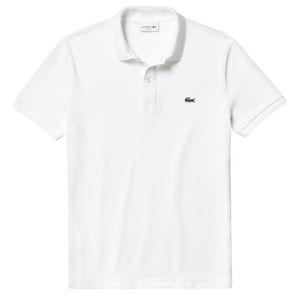 Lacoste Polo Shirt Slim Fit Herren Weiß, Größe:M