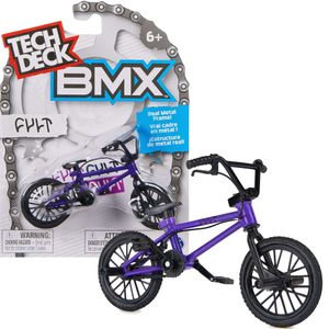 Tech Deck kleine Fingerbike BMX Mini Fahrrad Kit lila Cult + Aufkleber