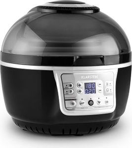 VitAir Turbo Heißluftfritteuse grau-schwarz 1400W Grillen Backen 9l
