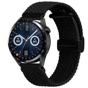 INF Geflochtenes Armband mit Magnetverschluss für 22-mm-Smartwatches Schwarz