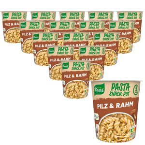 Knorr Pasta Snack Pilz-Rahm-Sauce leckere Instant Nudeln fertig in nur 5 Minuten 63 g 16 Stück