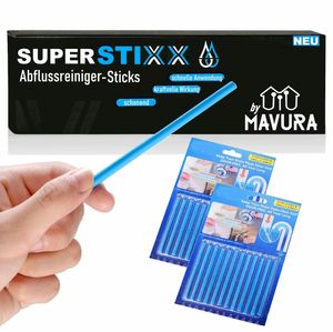 Superstixx Abflussreiniger Rohrreiniger Rohrfrei Sticks - [Xxl-Set] - 24Stk