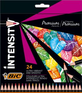BIC Intensity Premium Buntstifte, Aquarellstifte zum Malen in 24 versch. Farben