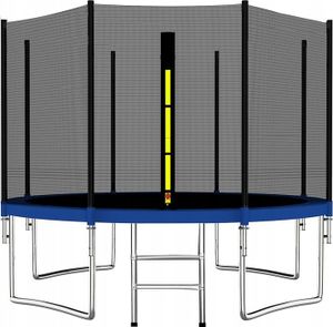 Vonkajšia sieť pre trampolínu 366 cm, bezpečnostná sieť pre trampolínu 8 stĺpikov, výška: 180 cm, sieť proti pádu, ochrana detí, náhradná sieť