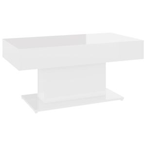 vidaXL Konferenčný stolík vysoký lesk biely 96x50x45 cm Drevo Materiál