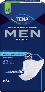 Tena Men Active Fit Level 1 Inkontinenz Einlagen 6X24 St Tena Men Active Fit Level 1 Inkontinenz Einlagen 6X24 St