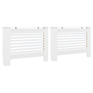 vidaXL Panely chladiče 2 ks. Bílé 112 x 19 x 81,5 cm MDF