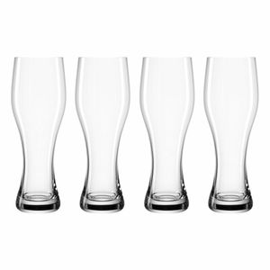 Leonardo Taverna Weizenbiergläser, 4er Set, Bierglas, Weizenglas, Weizenbierglas, Glas, 500 ml, 049448