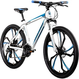 Galano Primal Mountainbike 27,5 Zoll für Jugendliche und Erwachsene 165 - 185 cm Jugendfahrrad MTB Hardtail Fahrrad 24 Gänge Mountain Bike 650B, Farbe:weiß/blau, Rahmengröße:48 cm
