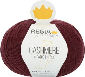 Regia PREMIUM Cashmere, 100g Wine red Handstrickgarne