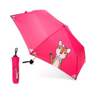 Flyweight Votna Kinderregenschirm - Monte Stivo® Friends Schirm - Leichter Kinder-Regenschirm für Jungen & Mädchen - Reflektierend - 160g - Faltbar
