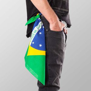 Bandana Halstuch Grün Brasilien Flagge 55 cm x 55 cm