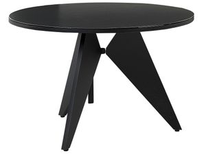 BELIANI Zahradní jídelní stůl Černý hliník Kulatý ø 110 cm Venkovní moderní design