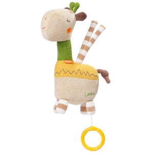 Fehn 059083 Mini-Spieluhr Giraffe Lotta  Kuschelige Spieluhr mit herausnehmbarem Spielwerk  Mit Befestigung  Für Babys ab 0 Monaten  Größe: 20 cm