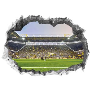 BVB Wandtattoo Borussia Dortmund Signal Iduna Park 3D-Effekt nachtleuchtend