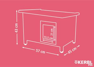 Kerbl 81564 Domček pre mačky Rustica, 57 x 45 x 43 cm