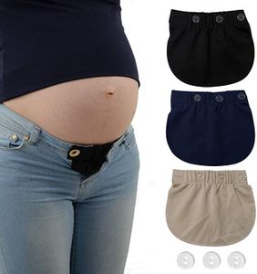 3 Packung Schwanger Hosenerweiterung Einstellbare Taillen Verlängerung Schwangerschaft Bund Extender Elastisch Schwangerschaft Hosen Extender für Schwangere, 3 Farben