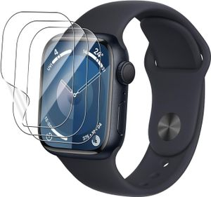 3X 3D Hydrogel Folie für Apple Watch Series 7/8/9 41mm Display Schutzfolie Panzerfolie