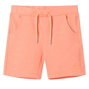 vidaXL Dětské šortky se stahovací šňůrkou neonově oranžové 92