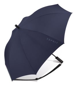 Esprit Slinger Umhänge-Regenschirm Stockschirm Langschirm Automatik Schirm neu(Blau)