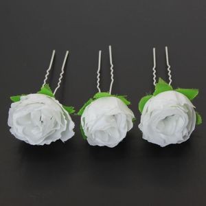 3 weiße Rosen Haarnadeln Braut Kommunion Hochzeit Haarschmuck