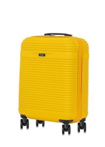 OCHNIK Koffer WALAB-0040 - Hartschalenkoffer Trolley mit 360° Rollen - Reisekoffer (Gelb, Größe S - 55×40×20 cm)