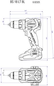 Metabo Akkuschrauber / Akku Bohrschrauber BS 18 LT BL ohne Akku