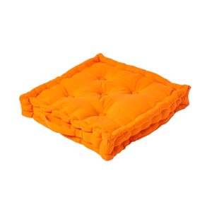 HOMESCAPES Sitzkissen unifarben orange 50 x 50 cm