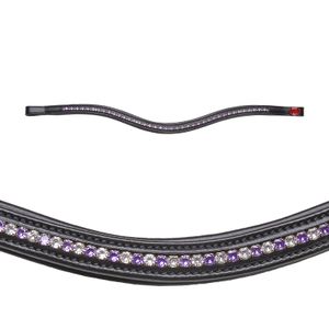 Kieffer Stirnband COLLECTION, Farbe:schwarz / schwarz unterlegt, Größe:Vollblut-Stirnbd. Nr. CA-3054 Tiny Crystal Purple