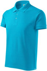 Gröberes Poloshirt für Herren - Farbe: türkis - Größe: S