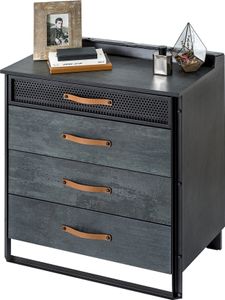 Cilek DARK METAL Kommode Sideboard Anrichte Kinderkommode Grau / Schwarz