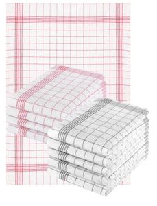 Betz 10 Stück Geschirrtücher Halbleinen Karo MCT-11 50 x 70 cm Farbe: rot & grau Gläsertücher Küchentücher Betz 10 Stück Geschirrtücher Halbleinen Karo MCT-11 50 x 70 cm Farbe: rot & grau Gläsertücher Küchentücher