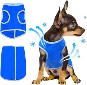 FNCF Hundeweste Sommer Kühlweste für Hunde Atmungsaktiv Wiederverwendbare Haustier Kühlweste Dacron Cool Wasserdichter Mantel (66 cm)