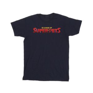 DC Comics - "DC Comics DC League Of Super-Pets Movie Logo" T-Shirt für Mädchen BI16958 (140-146) (Marineblau)