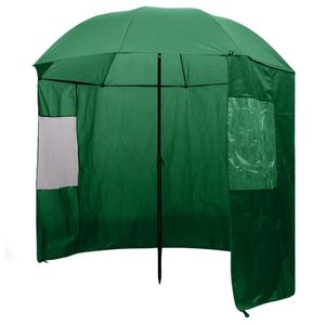 vidaXL Rybársky dáždnik zelený 240x210 cm
