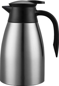 Thermoskanne Edelstahl, Isolierkanne 1,5 Liter, Doppelschichtige Vakuumisolierung, Kaffeekanne aus Edelstahl 304, Kaffeekanne Thermo Silber Thermoskanne Edelstahl, Isolierkanne 1,5 Liter, Doppelschichtige Vakuumisolierung, Kaffeekanne aus Edelstahl 304, Kaffeekanne Thermo Silber