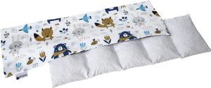 Medi Partners Kirschkernkissen 60x20cm 800g 100% Baumwolle 5 kammern Körnerkissen groß Öko Natur Wärmekissen Kältetherapie abnehmbarer Bezug (Boho Animals)