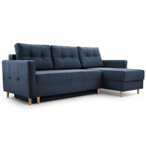 Ecksofa Sofa Couch DL-Klapp-System Schlaffunktion Bettkasten VENA 12 (Metro) RECHTS