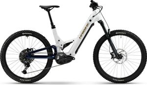 Haibike ALLTRAIL 8 Low 27.5 white/blue/gold glänzend 27,5" 600 Wh Wave E-Mountainbike in Weiß