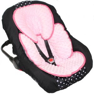 Sitzverkleinerer MINKY Einlage Baby Kind für Auto Kindersitz Babyschale Einsatz 12. Girl+ Rosa