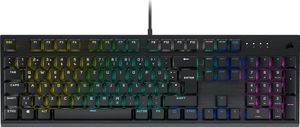 Corsair K60 RGB PRO Low Profile - Standard - USB - Przełącznik mechaniczny - QWERTZ - RGB LED - Czarny