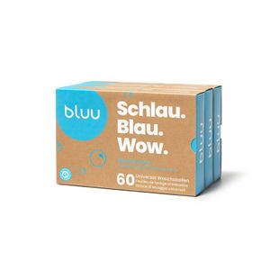 BLUU AlpenfrischeWaschmittel Blätter | 180 Stück | Biologisch abbaubares Waschmittel | 100% Plastikfrei | Wäsche ökologisch waschen mit Eco Waschstreifen | nachhaltige Waschmittelstreifen