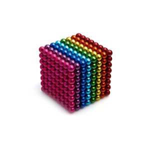512 Stück Neodym Kugeln-Magnet 5 mm Ø Regenbogen - Puzzle